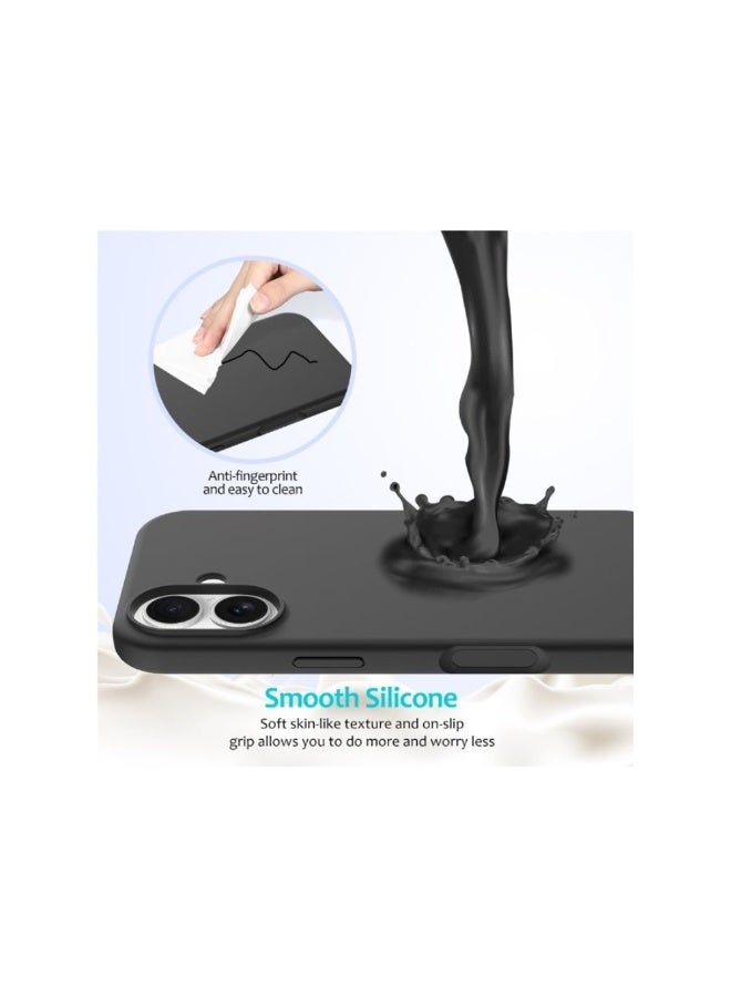 أكاليكس جراب سيليكون ناعم من الجيلي لهاتف آيفون 17، مزود ببطانة داخلية من الألياف الدقيقة، جراب حماية مقاوم للصدمات لهاتف آيفون 17 مقاس 6.3 بوصة - Image 3